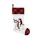 Snowman Holding Red Cardinal with Red Berries Embroidered Christmas Stocking 20.0 in.